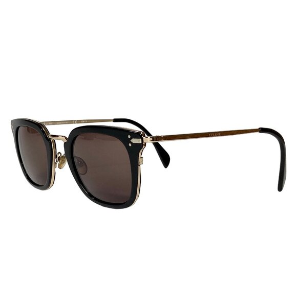 CÉLINE CL 41402S PHOEBE PHILO SUNGLASSES BLACK GOLD - Picture 1 of 11